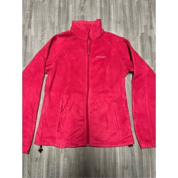 Columbia  Full Zip Pink Fleece Jacket Size M Women’s - Picture 1 of 6